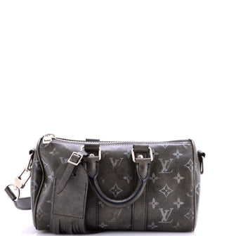 Louis Vuitton Keepall Bandouliere Bag Brushed Monogram Leather 25