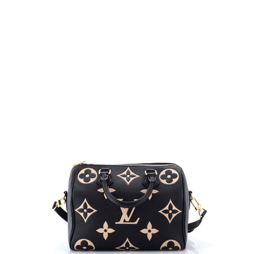 Louis Vuitton Speedy Bandouliere Bag Bicolor Monogram Empreinte Giant 25