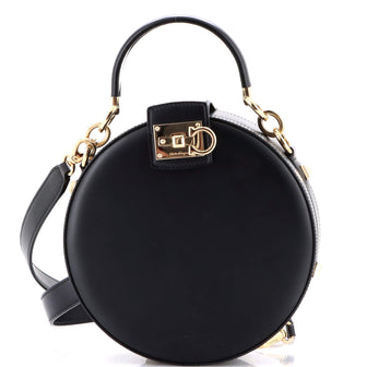 Salvatore Ferragamo Studio Round Bag Leather Mini