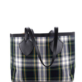Burberry Reversible Giant Tote Vintage Check Canvas Medium
