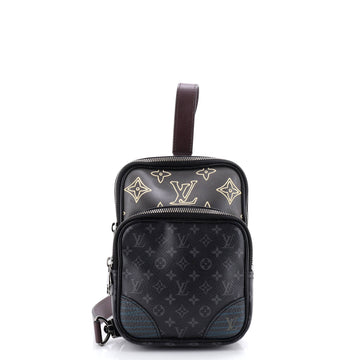 Louis Vuitton Amazone Sling Bag Patchwork Monogram Eclipse Canvas and Printed Leather