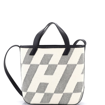 Hermes Cabas H en Biais Tote Canvas with Leather 27