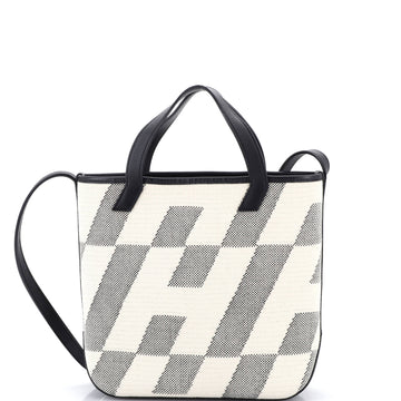 Hermes Cabas H en Biais Tote Canvas with Leather 27