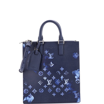 Louis Vuitton Sac Plat Zipped Bag Limited Edition Monogram Ink Watercolor Leather