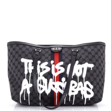 Balenciaga x Gucci The Hacker Project Tote Graffiti BB Canvas Medium