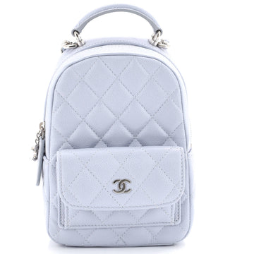 Chanel Classic CC Chain Pocket Backpack Quilted Caviar Mini