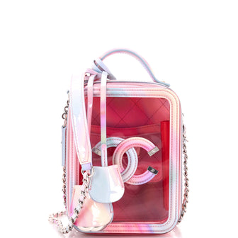 Chanel Filigree Vertical Vanity Case PVC with Lambskin