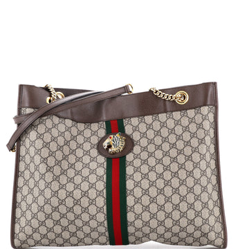 Gucci Rajah Chain Tote GG Coated Canvas Large