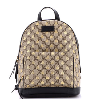 Gucci Zip Pocket Backpack Printed GG Coated Canvas Small