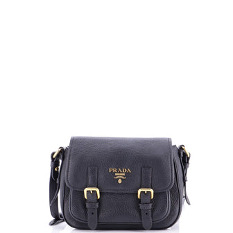 Prada Buckle Messenger Bag Vitello Daino Mini