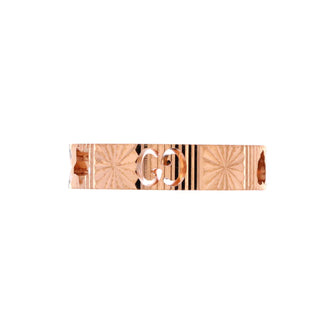 Gucci Textured Icon Heart Star Cut-Out Ring 18K Rose Gold