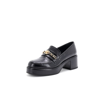 Chanel Women's CC Turnlock Chain Mocassin Loafers Leather
