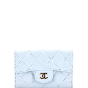 Chanel Classic Flap Card Case Quilted Caviar