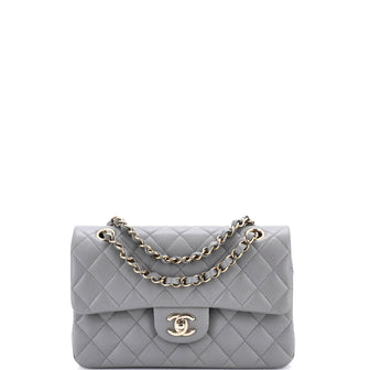 Chanel Classic Double Flap Bag Quilted Caviar Small