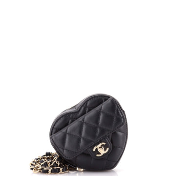 Chanel CC in Love Heart Belt Bag Quilted Lambskin