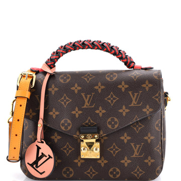 Louis Vuitton Braided Handle Pochette Metis Monogram Canvas with Leather