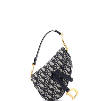 Christian Dior Saddle Handbag Oblique Canvas Mini