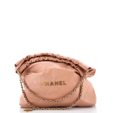 Chanel 22 Chain Hobo Quilted Calfskin Medium