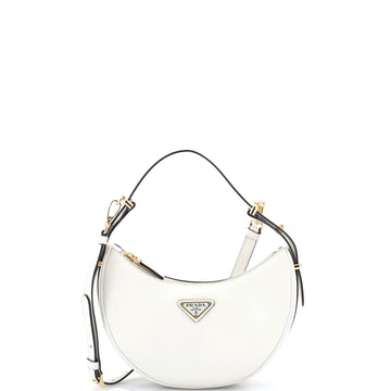 Prada Arque Half Moon Hobo Leather Small