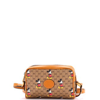 Gucci Disney Mickey Mouse Shoulder Bag Printed Mini GG Coated Canvas Mini