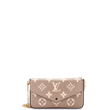 Louis Vuitton Felicie Pochette Bicolor Monogram Empreinte Giant