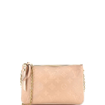 Louis Vuitton Double Zip Pochette Monogram Empreinte Leather
