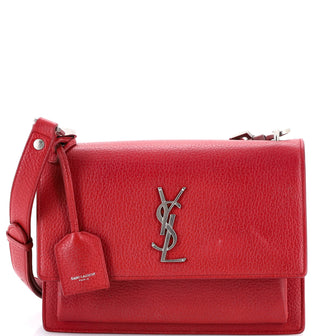 Saint Laurent Sunset Satchel Leather Medium