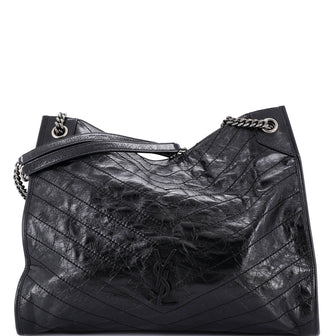 Saint Laurent Niki Shopping Tote Matelasse Chevron Leather Large