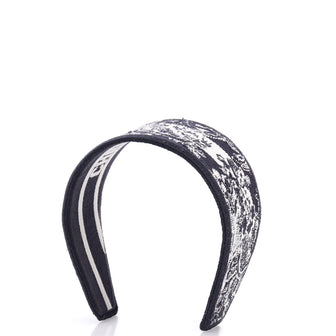 Christian Dior Toile de Jouy Headband Embroidered Canvas