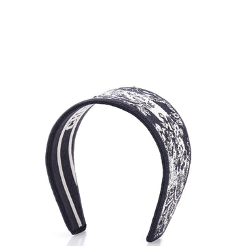 Christian Dior Toile de Jouy Headband Embroidered Canvas