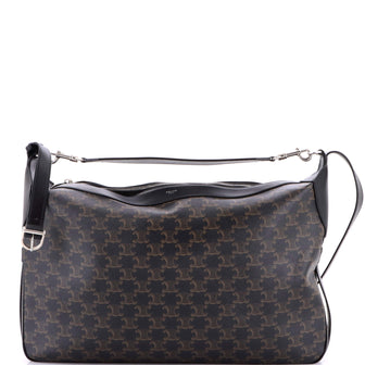 Celine Romy Shoulder Bag Triomphe Coated Canvas Large