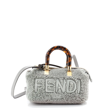 Fendi Logo By The Way Top Handle Bag Shearling Mini