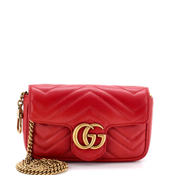 Gucci GG Marmont Flap Bag Matelasse Leather Super Mini