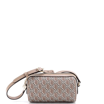 Gucci Cylindrical Shoulder Bag GG Shadow Coated Canvas Mini