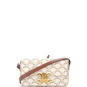 Celine Triomphe East-West Shoulder Bag Triomphe Coated Canvas