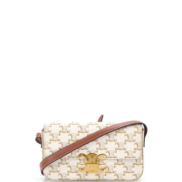 Celine Triomphe East-West Shoulder Bag Triomphe Coated Canvas