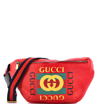 Gucci Logo Belt Bag Printed Leather Medium