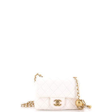 Chanel Pearl Crush Square Flap Bag Quilted Lambskin Mini