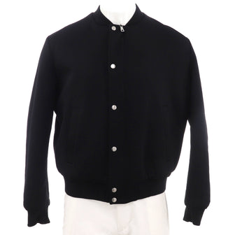 Balmain Men's Reversible Bomber Jacket Cotton Blend and Printed Polyester