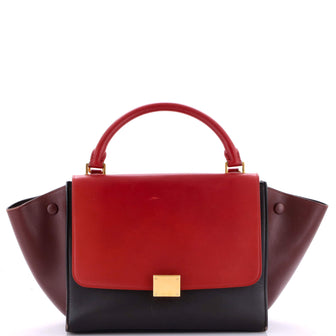 Tricolor Trapeze Bag Leather Large