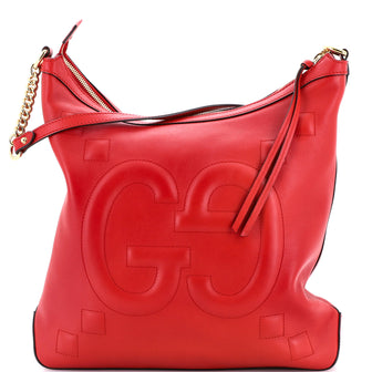 Gucci Apollo Hobo GG Embossed Calfskin Medium