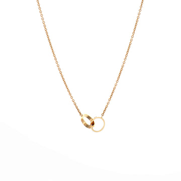 Cartier Love Interlocking Necklace 18K Yellow Gold