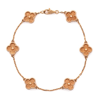 Van Cleef & Arpels Sweet Alhambra 6 Motifs Bracelet 18K Rose Gold