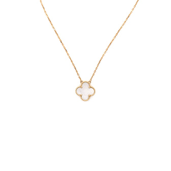 Van Cleef & Arpels Vintage Alhambra Pendant Necklace 18K Yellow Gold and Mother of Pearl
