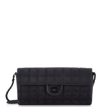 Chanel Travel Line Flap Bag Quilted Nylon East West