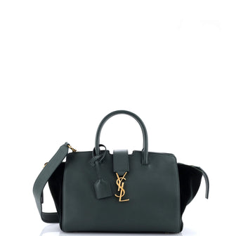 Saint Laurent Monogram Cabas Downtown Leather with Suede Baby