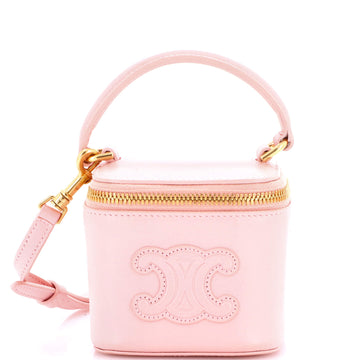 Celine Cuir Top Handle Vanity Case Leather Mini