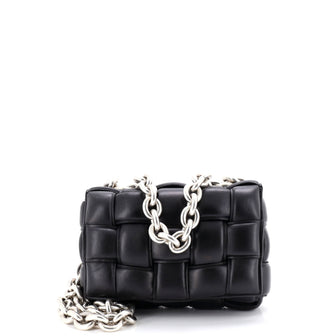 Bottega Veneta Cassette Chain Crossbody Bag Padded Maxi Intrecciato Leather