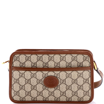 Gucci Interlocking G Patch Camera Bag GG Coated Canvas Mini