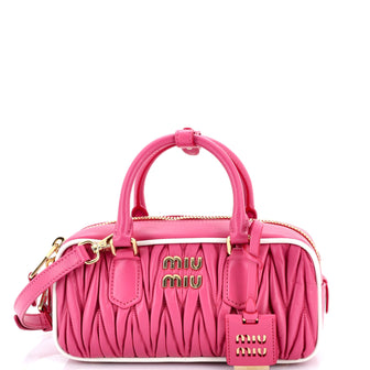 Miu Miu Arcadie Top Handle Bag Matelasse Leather Regular
